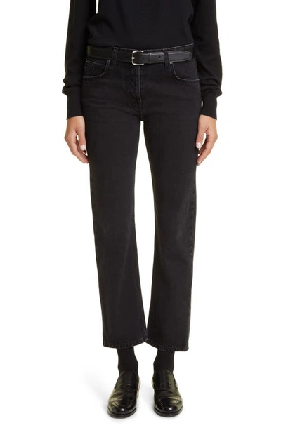 The Row Riaco Slim-leg Crop Jeans In Black