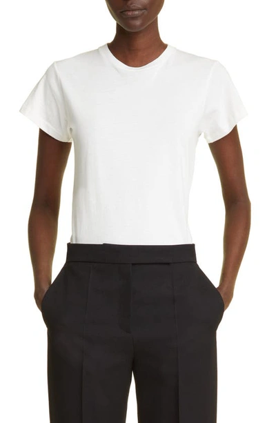 The Row Charo Short-sleeve Cotton Top In White