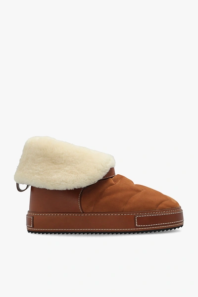 Chloé Maxie Shearling Boots In Brown