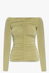 GIVENCHY GIVENCHY GREEN RUCHED TOP
