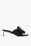 OFF-WHITE OFF-WHITE BLACK ‘BOW ALLEN’ HEELED MULES
