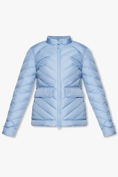 Woolrich Chevron Quilting Lightweight Down Jacket In Light Blue