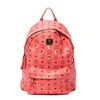 Mcm Large Front Studded Stark Backpack In Pink