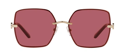 Tory Burch Tb 6080 329769 Butterfly Sunglasses In Red