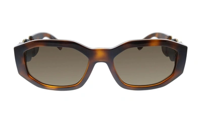 Versace Ve 4361 521773 Unisex Geometric Sunglasses In Brown