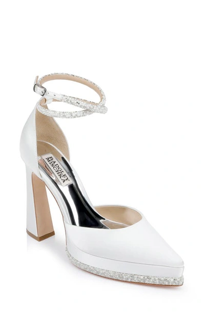 BADGLEY MISCHKA ELIANA ANKLE STRAP PLATFORM POINTED TOE PUMP