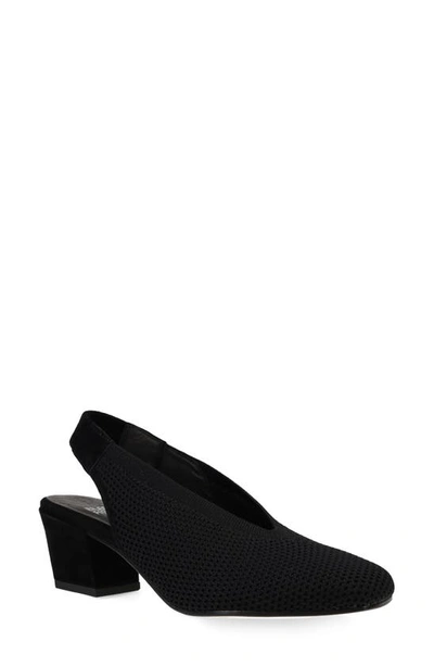 Eileen Fisher Vasa Stretch Knit Slingback Pumps In Black