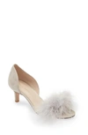 Pelle Moda Dallon Open Toe Pump In Dk Taupe