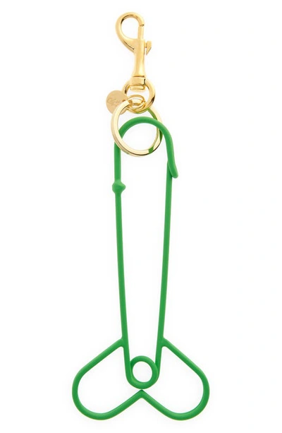 Jw Anderson Penis Pin Keyring In Green