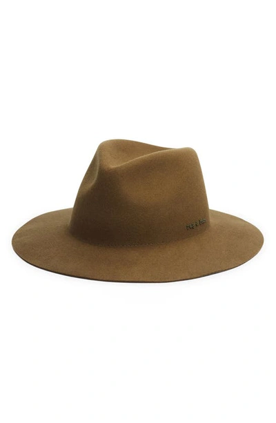 Rag & Bone City Felt Fedora In Olive Night