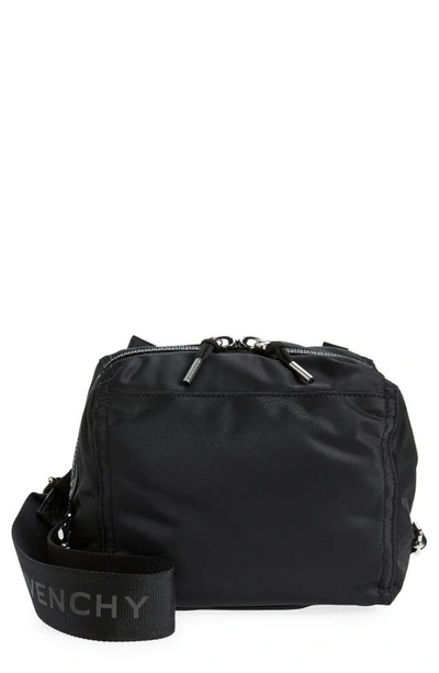 Givenchy Small Pandora Canvas Bag In Black