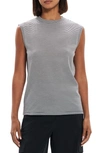 Theory Perf Cotton Muscle Tee In Charcoal Multi