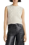Rag & Bone Women's Brody Cable-knit Wool-blend Vest In Light Grey