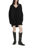 Rag & Bone Women's Durham Herringbone-knit Cashmere Minidress In Black