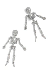 Baublebar Bonafide Bones Mobile Earrings In Clear/ Silver