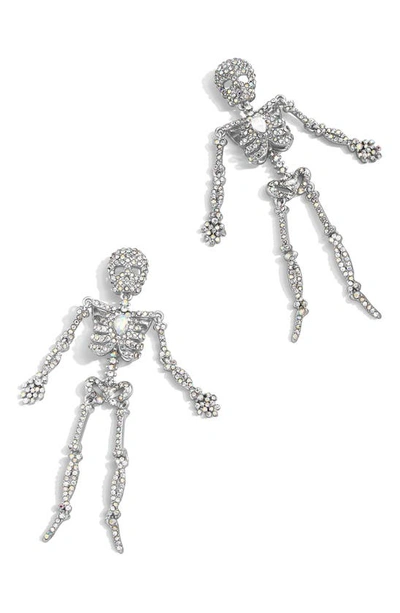 Baublebar Bonafide Bones Mobile Earrings In Clear/ Silver