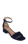 Bernardo Jalena Suede Ankle-strap Sandals In Dark Navy