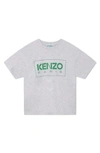 Kenzo Kids' Boy's Classic Logo-print T-shirt In A41-grey Marl