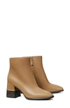 Tory Burch Leather Ankle Bootie In Almond Flour