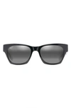 Maui Jim Valley Isle Gradient Polarizedplus2® Square Sunglasses In Black