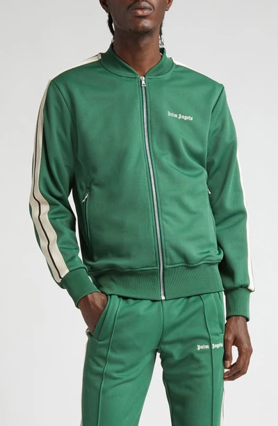 Palm Angels Classic Logo Track Jacket In Green