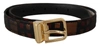 DOLCE & GABBANA DOLCE & GABBANA MULTICOLOR LEATHER BELT WITH GOLD WOMEN'S BUCKLE