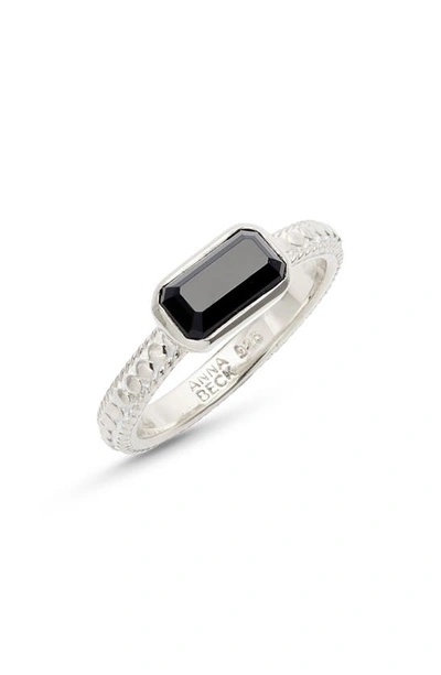 Anna Beck Small Black Onyx Rectangle Ring