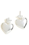 MADEWELL PUFFY HEART STATEMENT EARRINGS