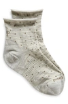 Smartwool Everyday Classic Dot Wool Blend Ankle Socks In Ash