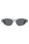 Givenchy Gv Day 55mm Cat Eye Sunglasses In Gray/gray Mirrored Solid