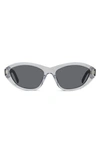 Givenchy Gv Day 55mm Cat Eye Sunglasses In Grey / Smoke Mirror
