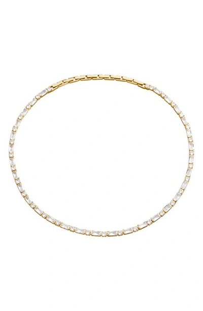 Baublebar Kerri 18k Gold Plated Tennis Necklace In Clear