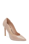 Ted Baker Womens Nude-pink Cut-out Leather Heeled Courts In Beige