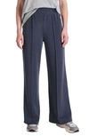 Sweaty Betty Womens Navy Blue Sand Wash Wide-leg Stretch-recycled Polyester Blend Jogging Bottoms