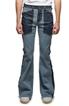 MONFRERE INSIDE OUT TWO-TONE JEANS
