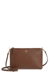 TORY BURCH MERCER PEBBLED ZIP CROSSBODY BAG