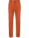 Joseph Coleman Cropped High-rise Gabardine Pants In Yellow &amp; Orange
