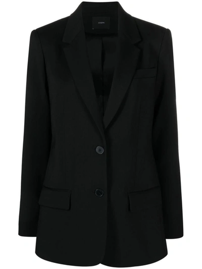 Joseph Tailoring Wool Stretch Jackie Jacket In Black