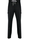 Pt01 Drawstring-waist Tapered-leg Trousers In Black