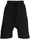 Thom Krom Drop-crotch Drawstring Shorts In Black