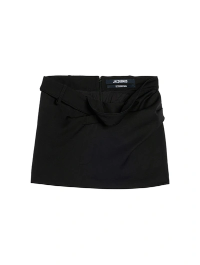 Jacquemus La Mini Jupe Bahia In Black