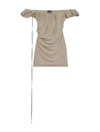 Jacquemus Schulterfreies Minikleid Aus Stretch-jersey Aus Einer Cupromischung Mit Drapierung In Green