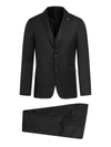 Tagliatore Tailored Wool Suit With Vest In Black