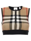BURBERRY CHECK SPORTY TOP TOPS BEIGE