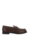 Miu Miu Logo Embossed Calf Leather Loafers