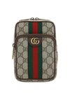 Gucci Ophidia Gg Front-pocket Belt Bag In Brown