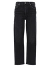 Agolde '90s Mid-rise Crop Jeans In Black