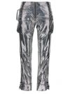 Isabel Marant Trousers Featuring Adjustable Straps And Metallic Finish In Silver