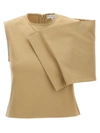 Jw Anderson Kite Layered Crewneck Top In Beige