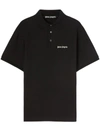 PALM ANGELS PALM ANGELS EMBROIDERED LOGO COTTON POLO SHIRT
